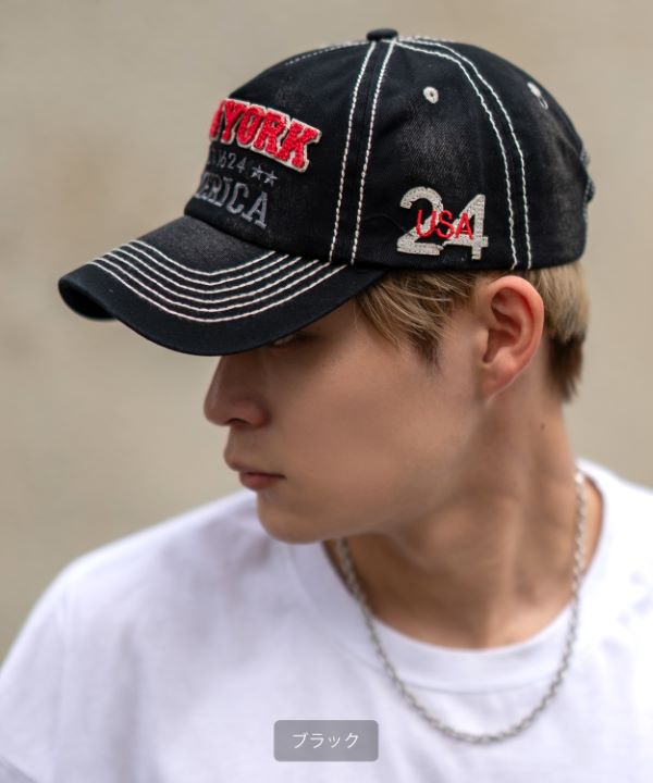 ヴィンテージ加工キャップ