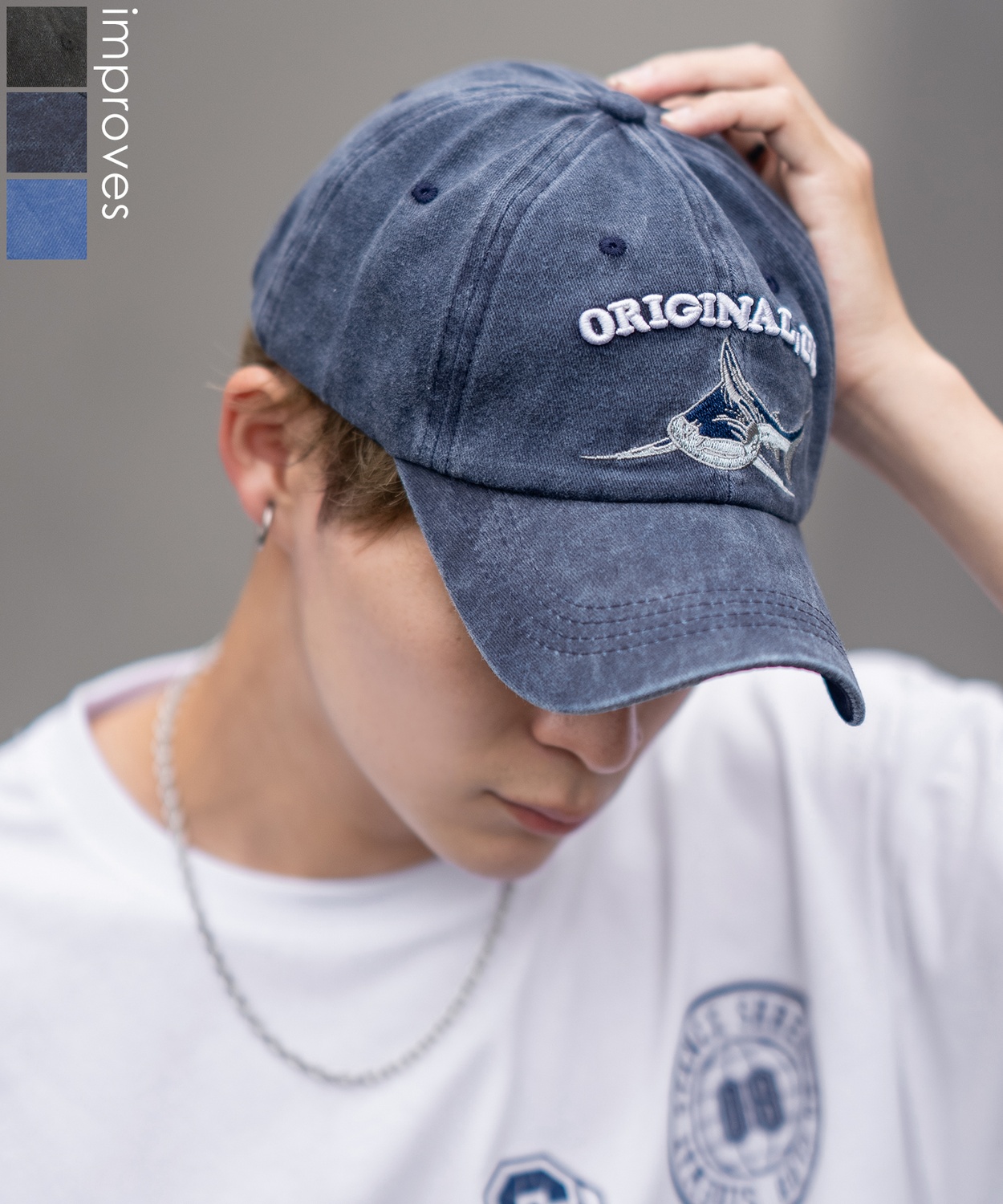 【新品】alo ヴィンテージ　ネイビー キャップ 正規品 alo Washed Off-Duty Cap ヴィンテージ ネイビー - メルカリ