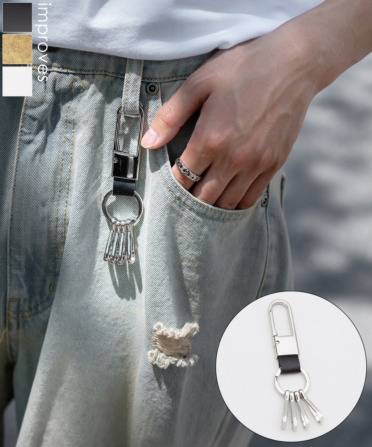 HANDLE WITH CARE CARABINER GOLD カラビナ 金 HANDLE WITH CARE CARABINER GOLD カラビナ 金