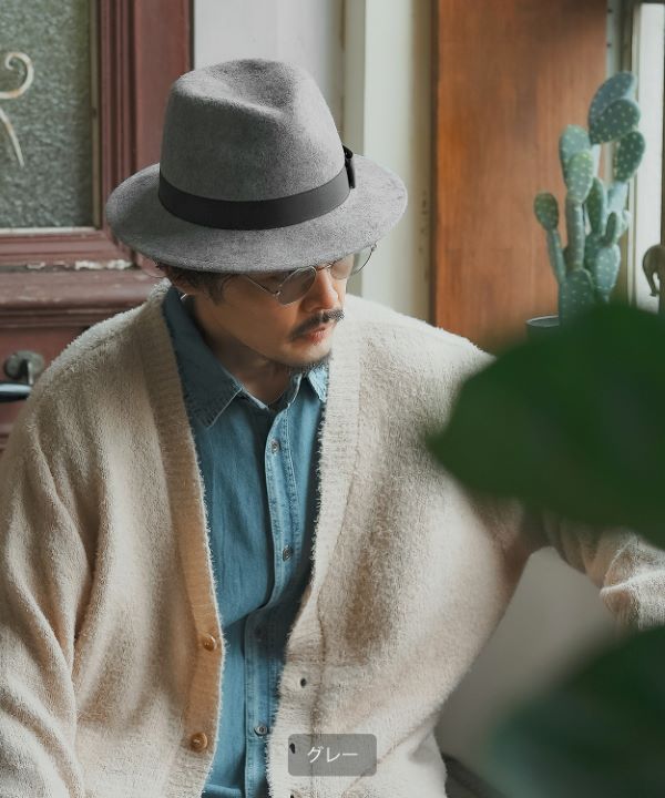 SEVENDAYS=SUNDAY U つば広中折れテープHATベージュ