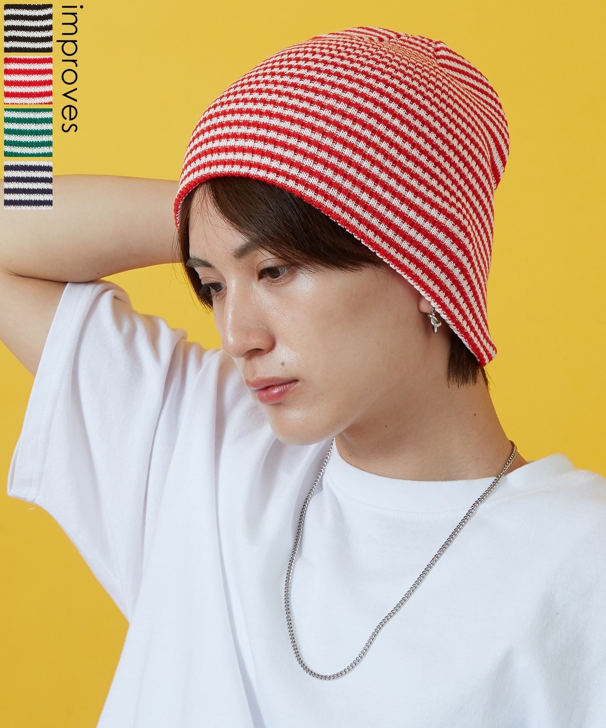 COMFORTABLE REASON ニットキャップ ボーダー ボーダーニットキャップ