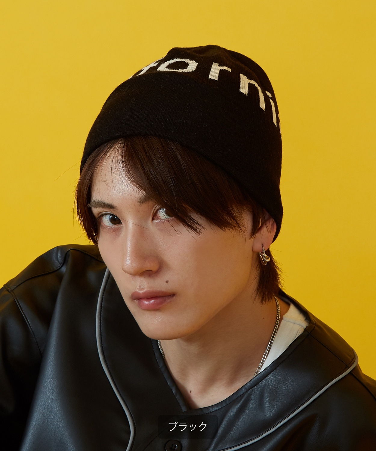 chiiiibag ニットビーニー ブラック ライズ（RYZ）（メンズ）ニット帽 ベーシック ビーニー RZ20ST24FW0021