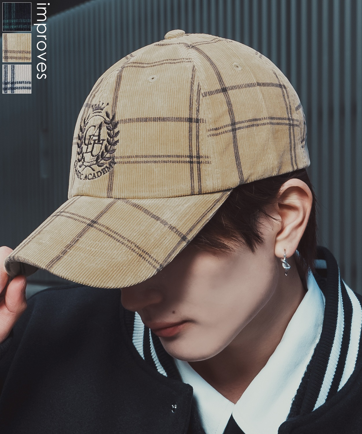 ヤンチェオンテンバール モノグラムコーデュロイキャップ ヤンチェオンテンバール モノグラムコーデュロイキャップ