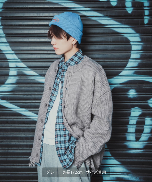 ダメージカーディガン