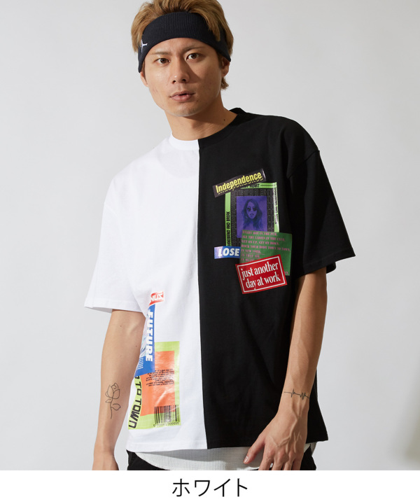 ドッキングデジタルプリントビッグTシャツ