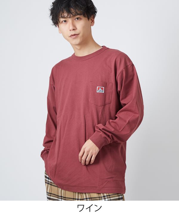 BEN DAVIS】長袖ポケット付Tシャツ