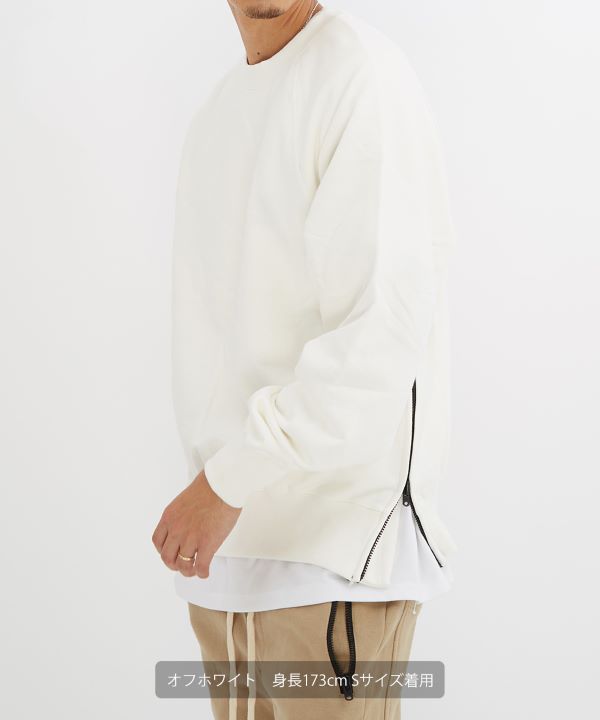FEAR OF GOD ESSENTIALS】サイドジップモックネック裏毛