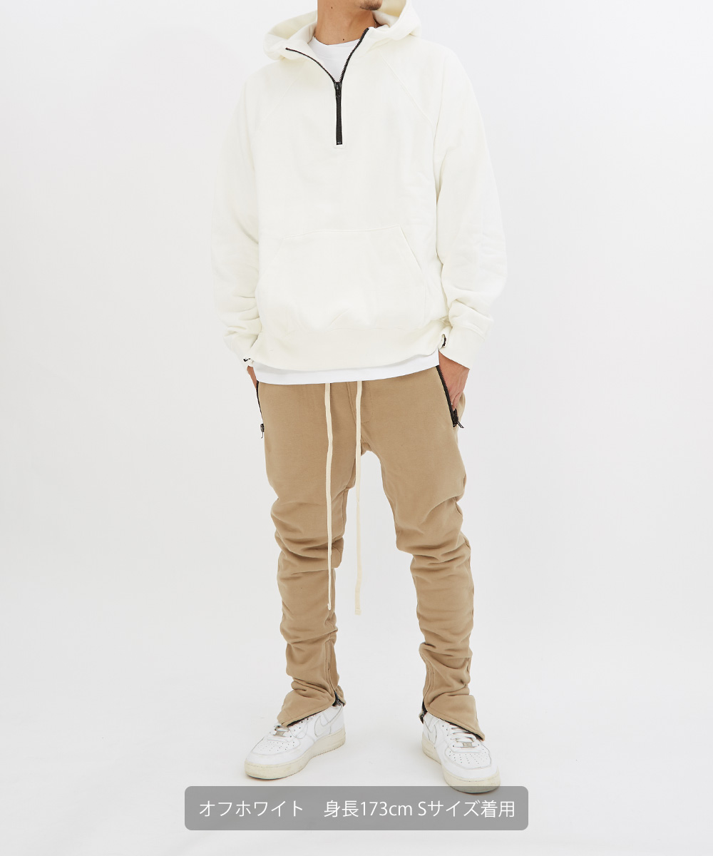 FEAR OF GOD ESSENTIALS】ハーフジップ裏毛スウェットパーカー