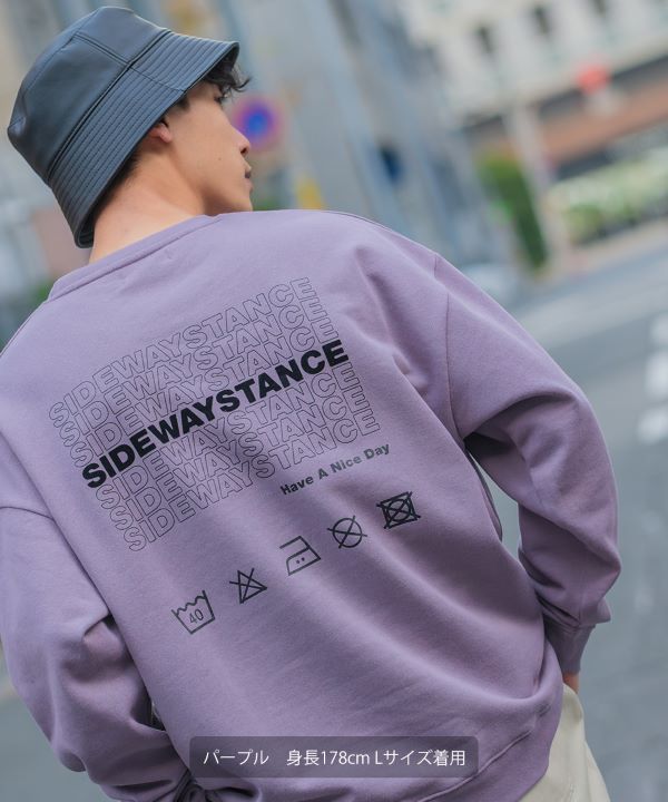 SIDEWAYSTANCEバックロゴ裏毛スウェットトレーナー SIDEWAYSTANCEバックロゴ裏毛スウェットトレーナー