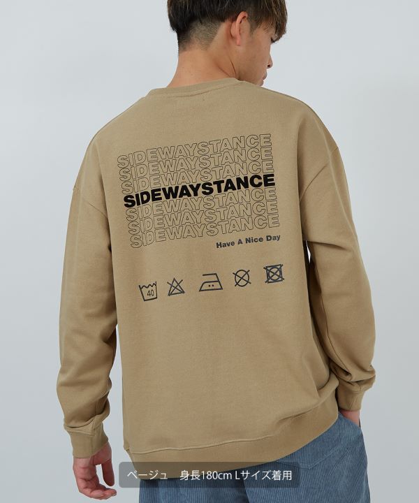 SIDEWAYSTANCEバックロゴ裏毛スウェットトレーナー SIDEWAYSTANCEバックロゴ裏毛スウェットトレーナー
