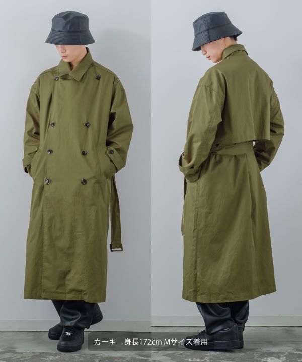 ZW COLLECTION オーバーサイズトレンチコート - カーキ | ZARA