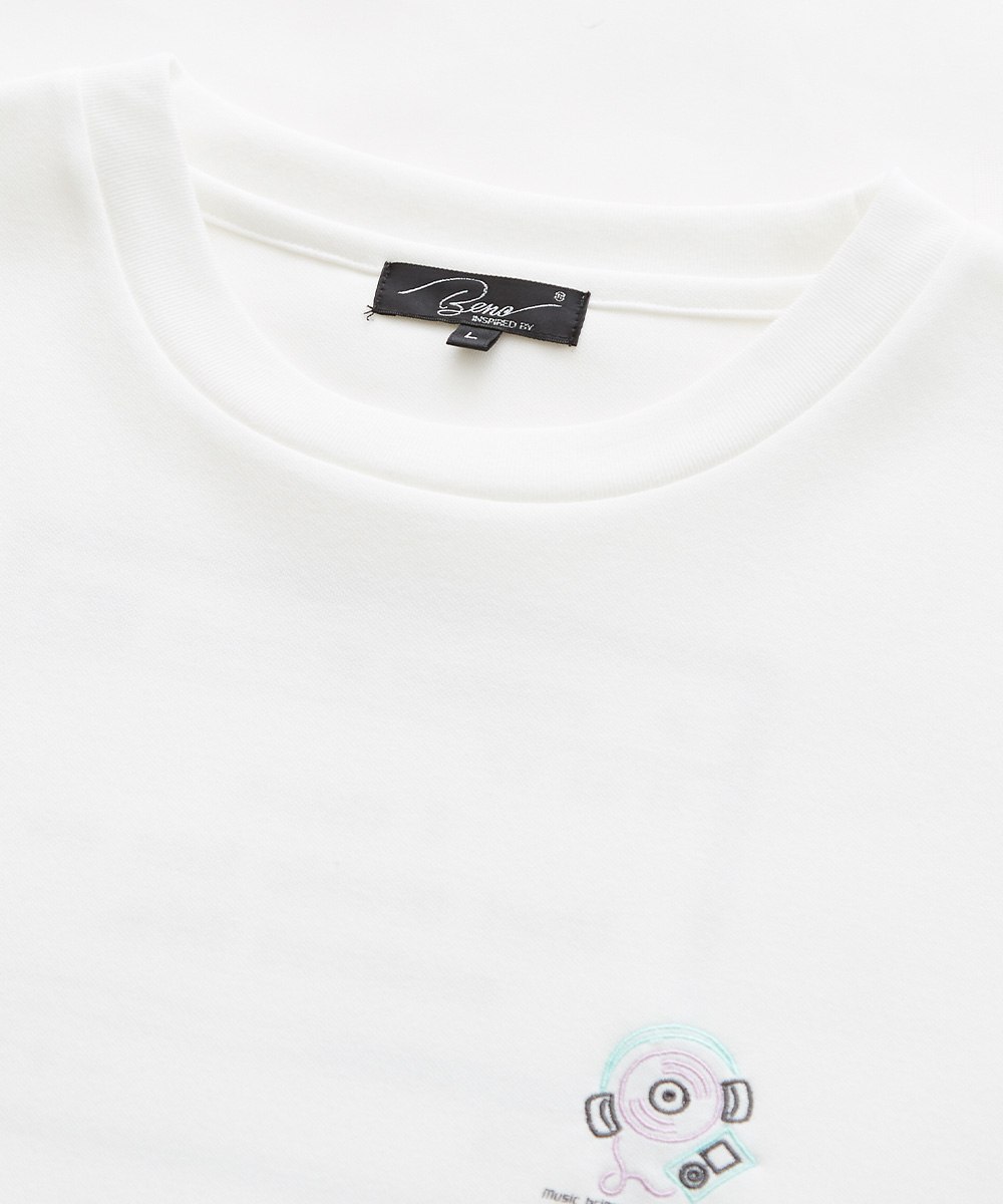MUSIC刺しゅうポンチTシャツ