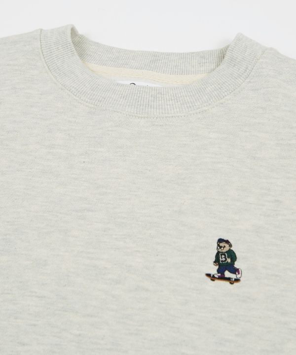 クマ刺繍　沖縄　トレーナー もこもこ クマ 包帯 くま ワッペン刺繍 トレーナー 3D刺繍 長袖
