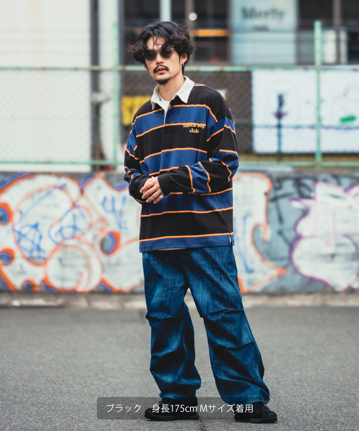   マルチボーダー ラガーシャツ 90s 90-00's LANDS' END マルチボーダー柄 ラガーシャツ