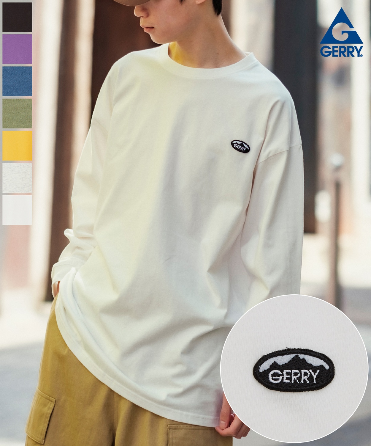 トップス Jerry GERRY】長袖ワンポイントワッペンTシャツ