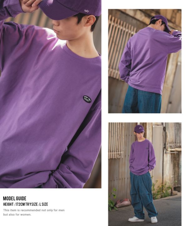 GERRY】長袖ワンポイントワッペンTシャツ
