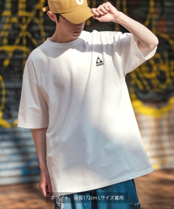 GERRY】半袖ワンポイントロゴ刺繍Tシャツ