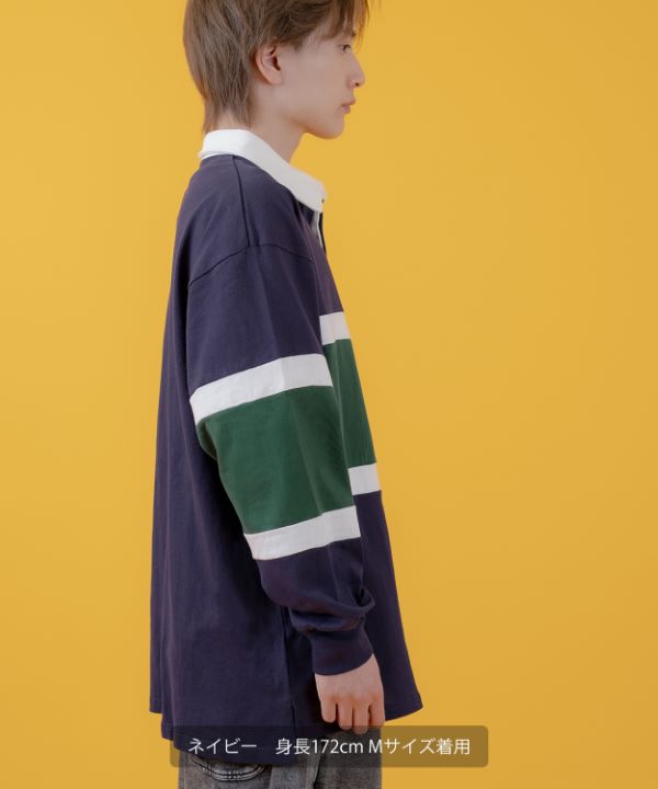 【新品】SNEEZE MAGAZINE 切り替えボーダーラガーシャツ 新品】SNEEZE MAGAZINE 切り替えボーダーラガーシャツ