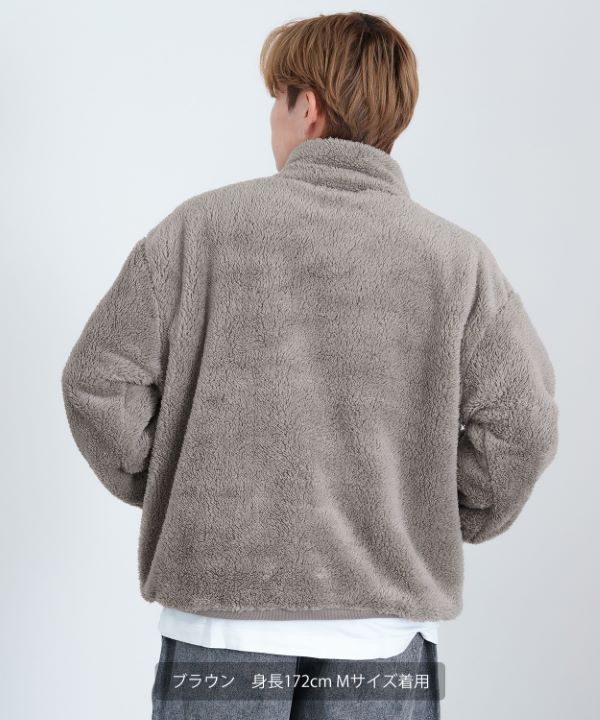 ボアハーフZIPトレーナー