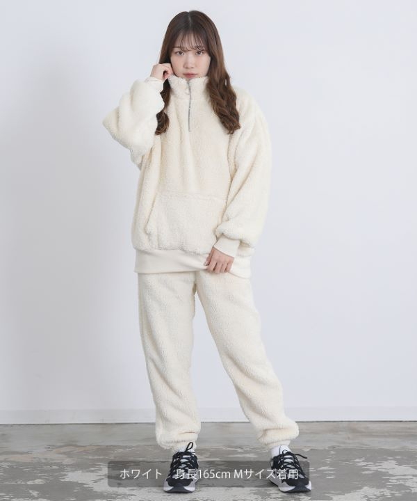 ボアハーフZIPトレーナー