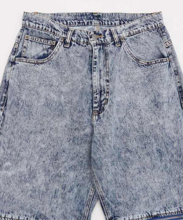 ヒザZIPワイドケミカルバギーパンツ