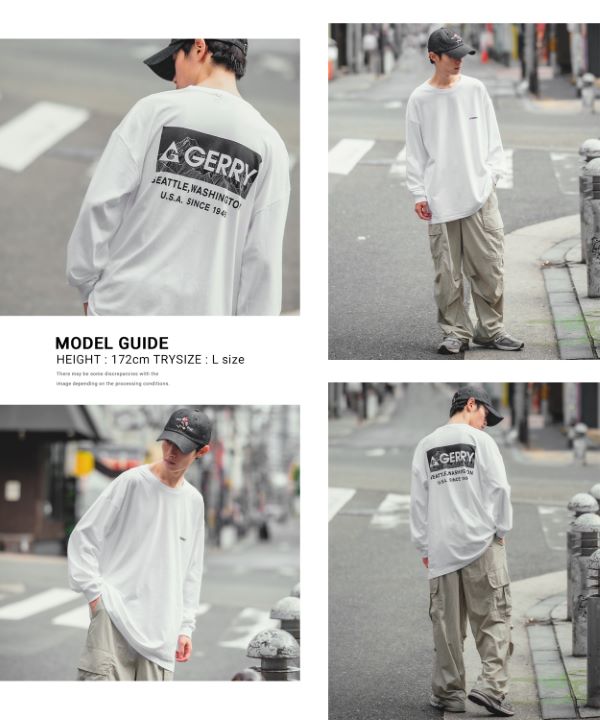 GERRY】別注MTボックスロゴ長袖Tシャツ