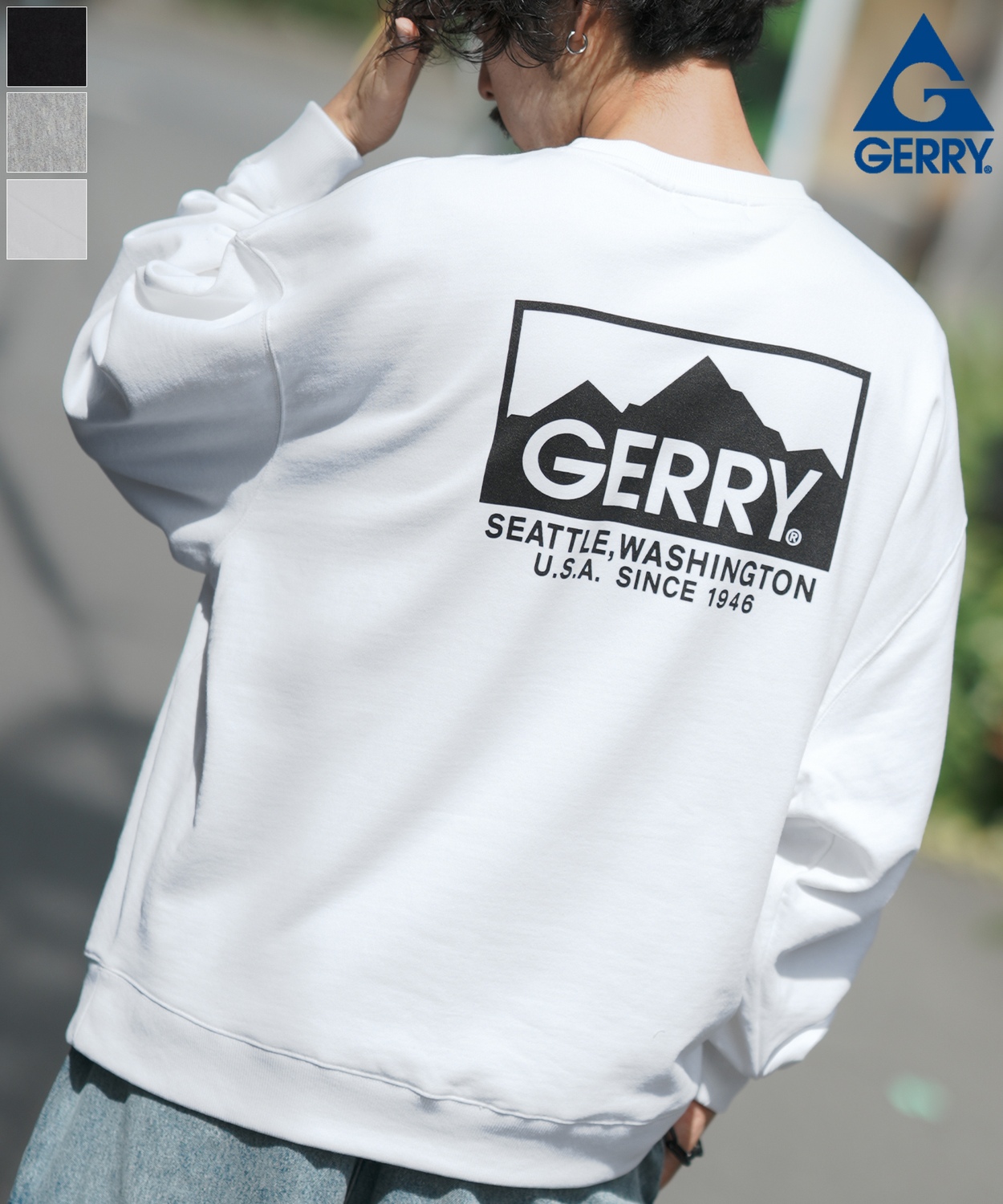 GERRY】別注ボックスロゴ裏毛トレーナー