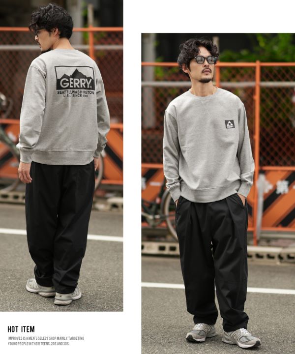 GERRY】別注ボックスロゴ裏起毛トレーナー