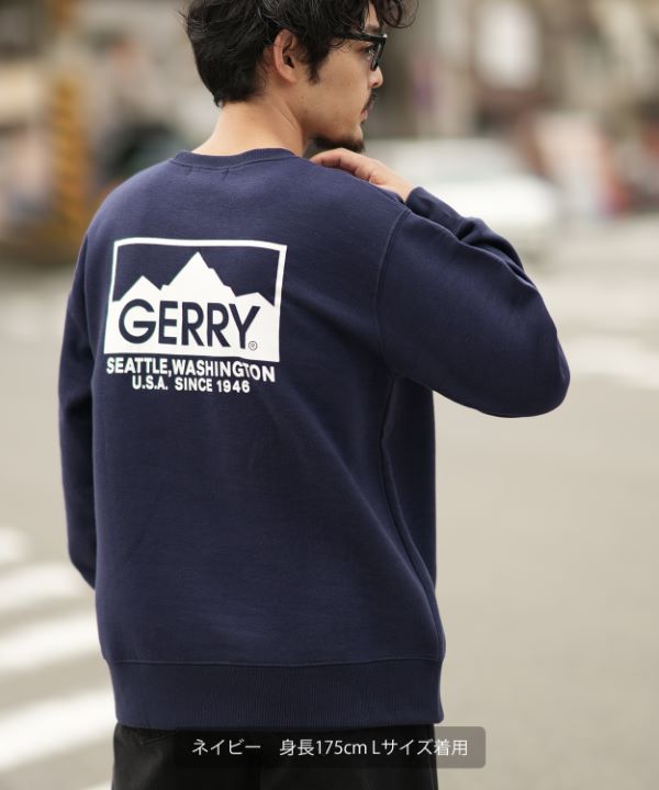GERRY】別注ボックスロゴ裏起毛トレーナー