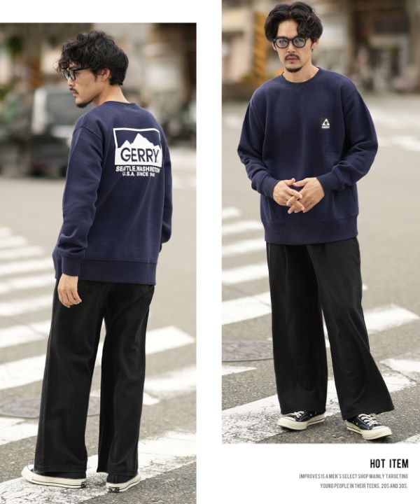 GERRY】別注ボックスロゴ裏起毛トレーナー
