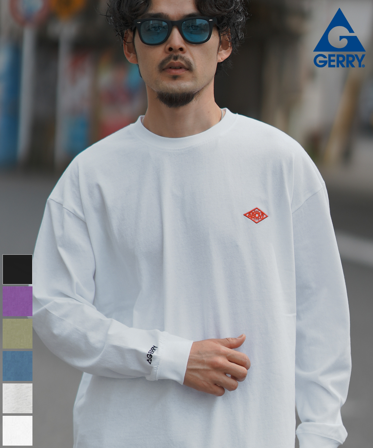 GERRY】別注ダイヤワッペン長袖Tシャツ
