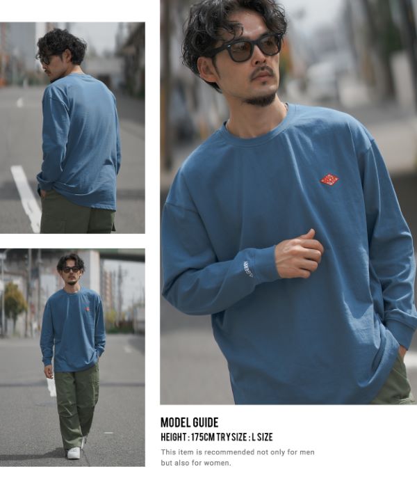 GERRY】別注ダイヤワッペン長袖Tシャツ