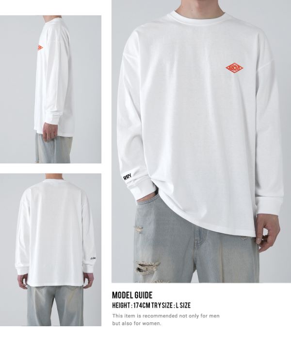GERRY】別注ダイヤワッペン長袖Tシャツ