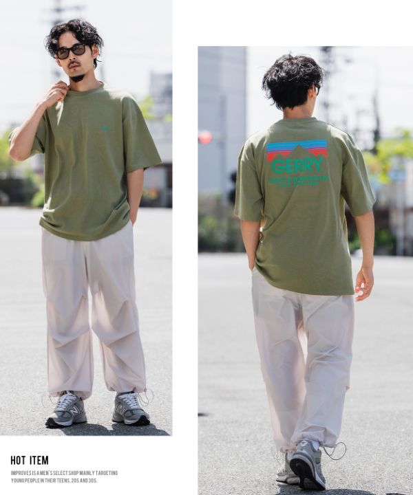 GERRY】別注カラーボックスロゴ半袖Tシャツ