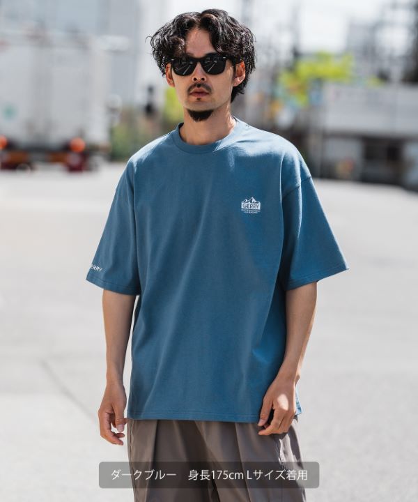 F*o様 45R　紺系　半袖Tシャツ　鹿の子地　タツノオトシゴ刺繍　星2つでサイ FINAL SALE】鹿の子ラインリブTシャツ|Lee|リー
