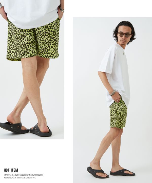 総柄ダンボールネオンカラーショートパンツ