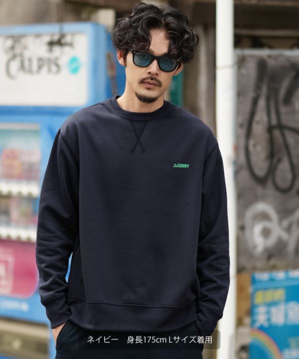 GERRY】別注カラーボックスロゴ裏起毛トレーナー