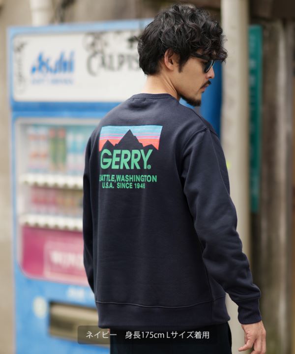 GERRY】別注カラーボックスロゴ裏起毛トレーナー