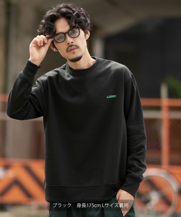 GERRY】別注カラーボックスロゴ裏起毛トレーナー