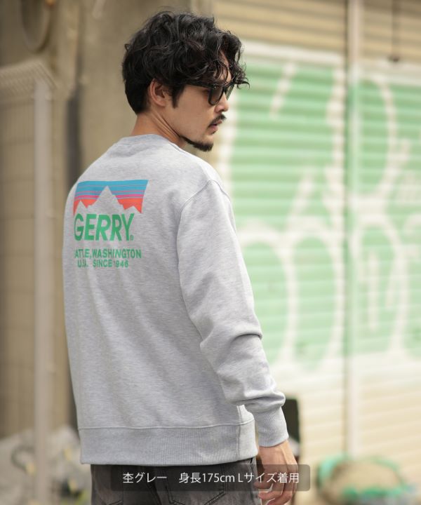GERRY】別注カラーボックスロゴ裏起毛トレーナー