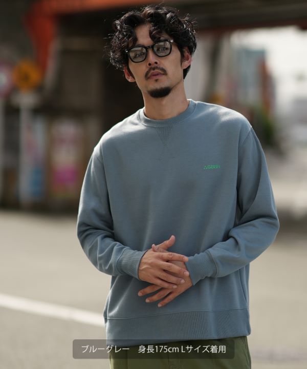 GERRY】別注カラーボックスロゴ裏起毛トレーナー