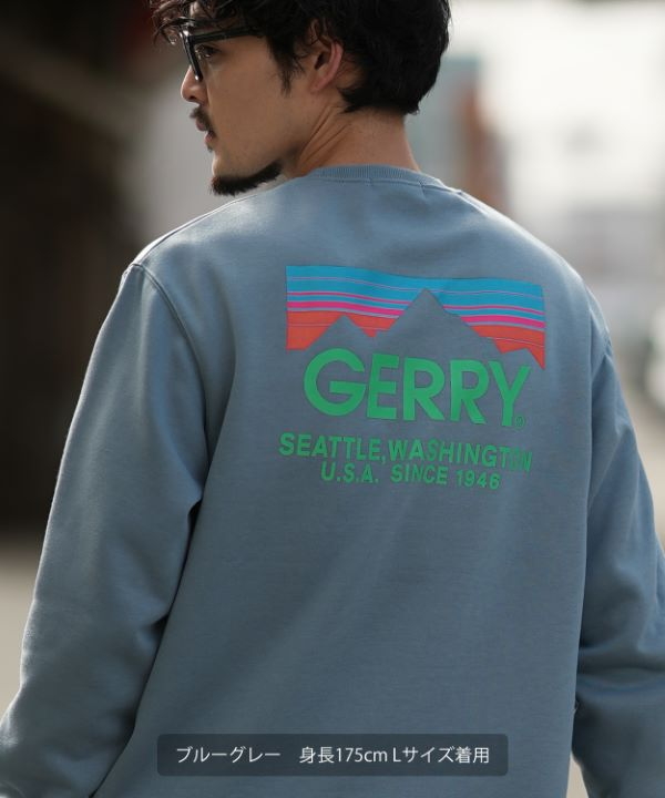 GERRY】別注カラーボックスロゴ裏起毛トレーナー