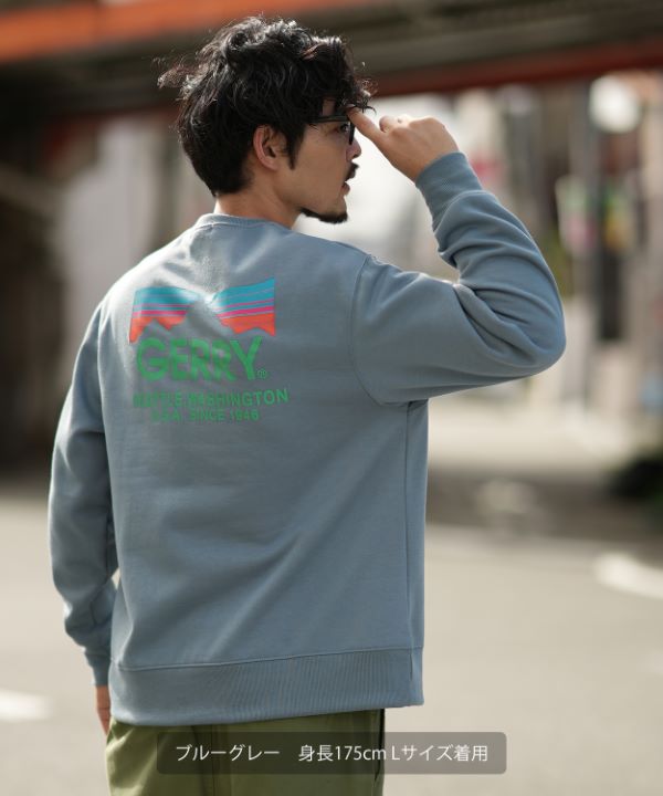 GERRY】別注カラーボックスロゴ裏起毛トレーナー