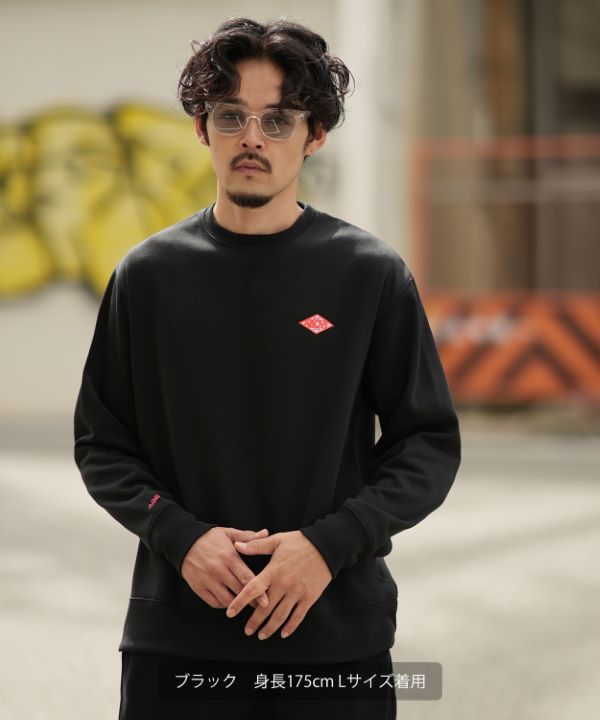 新品未使用‼️ARCHIVIO ブラック トレーナー 46 GERRY】別注ダイヤワッペン裏起毛トレーナー