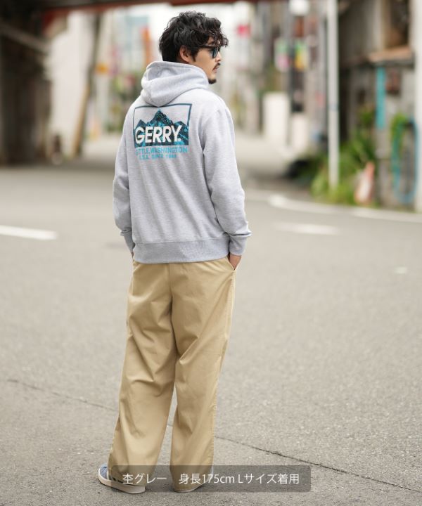 GERRY】別注ネオン転写MTボックスロゴ裏起毛プルパーカー