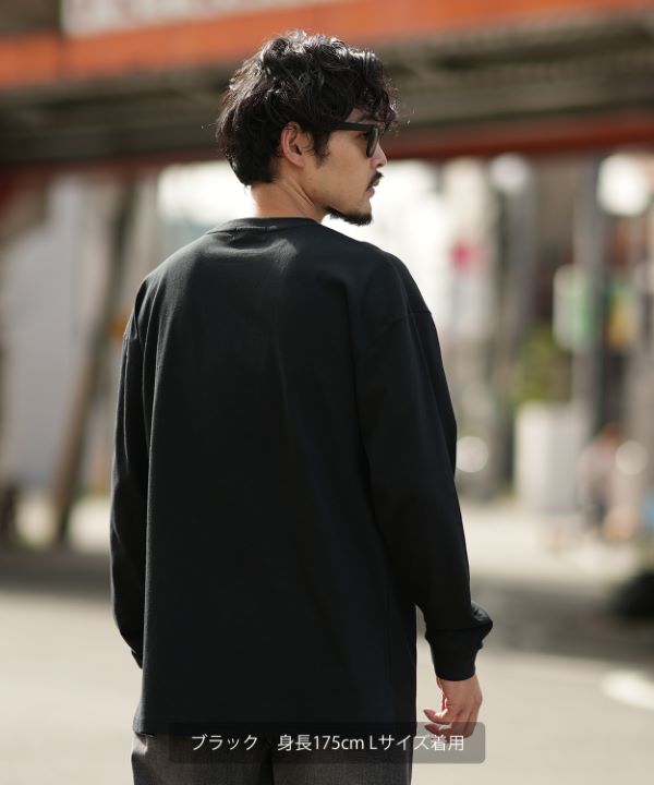 GERRY】別注刺しゅうボックスロゴ長袖ポケットTシャツ