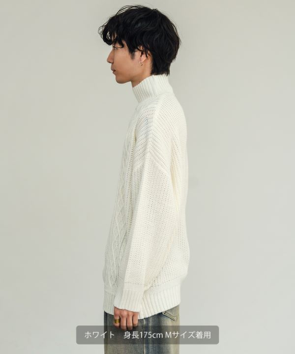 Drawer ボトルネック 畦編み ハイネックニット 厚手 ホワイト 1 Drawer ボトルネック 畦編み ハイネックニット 厚手 ホワイト 1 - メルカリ