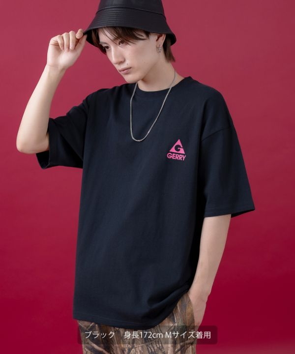 GERRY】別注ネオン転写MTボックスロゴ半袖Tシャツ