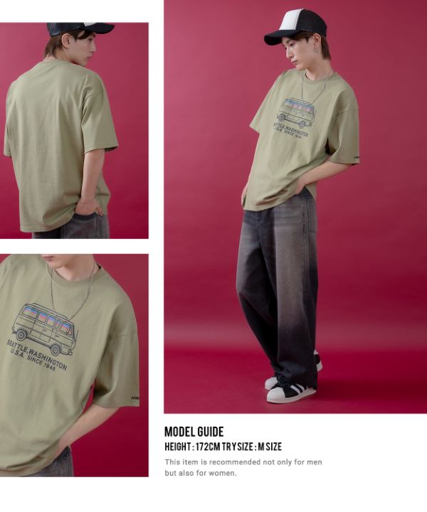 GERRY】別注カラーバン半袖Tシャツ