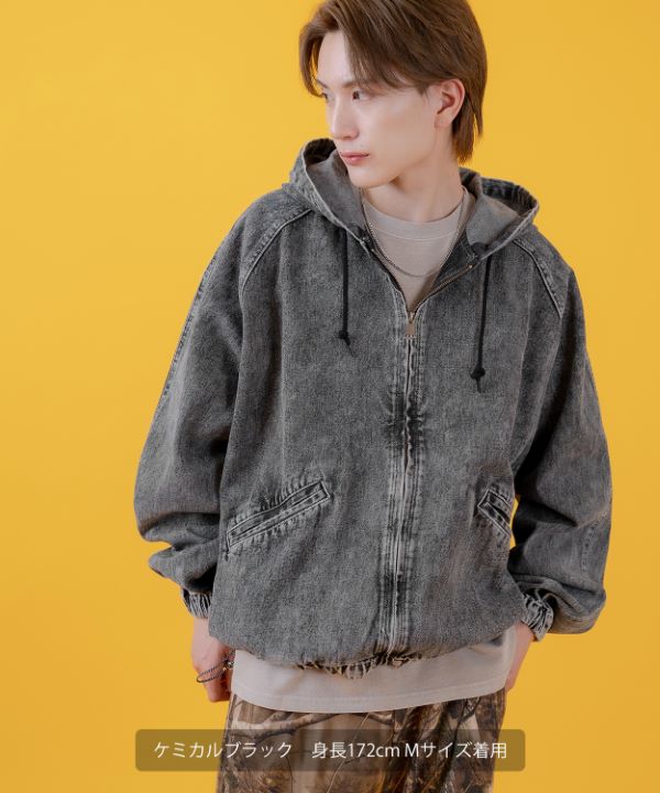 デニムフードジャケット